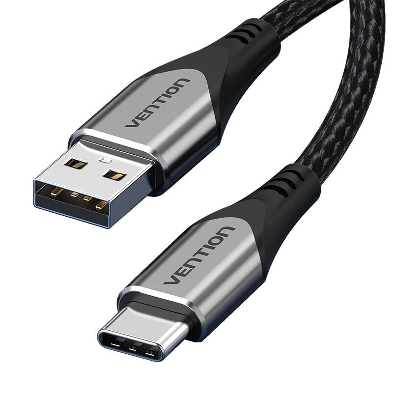 Kabel USB 2.0 A do USB-C Vention CODHF 3A 1m szary