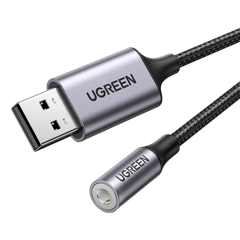 Adapter audio UGREEN CM477 z różnymi urządzeniami