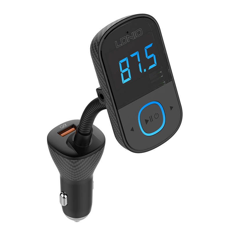 Transmiter FM LDNIO Bluetooth C705Q 2USB, USB-C + kabel USB-C