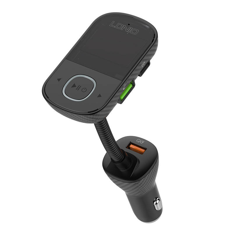 Transmiter FM LDNIO Bluetooth C705Q 2USB, USB-C + kabel USB-C