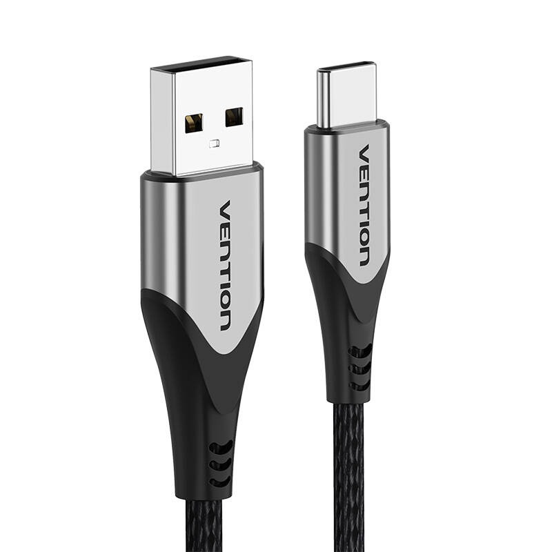 Kabel USB 2.0 A do USB-C Vention CODHC 3A 0,25m szary