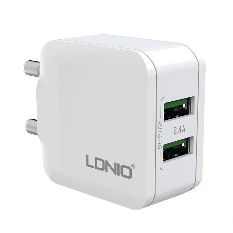 Ładowarka sieciowa LDNIO A2201 2USB + kabel Lightning
