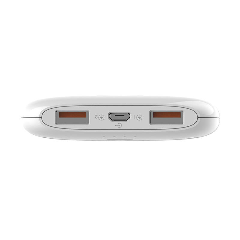 powerbank pr1009 2usb (bela) + kabel microusb 20cm 3