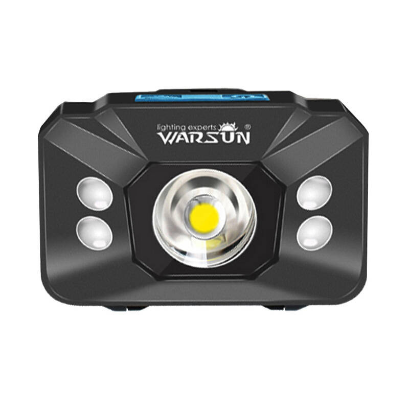 warsun w07b naglavna svetilka, 500lm, 800mah, m-usb 3