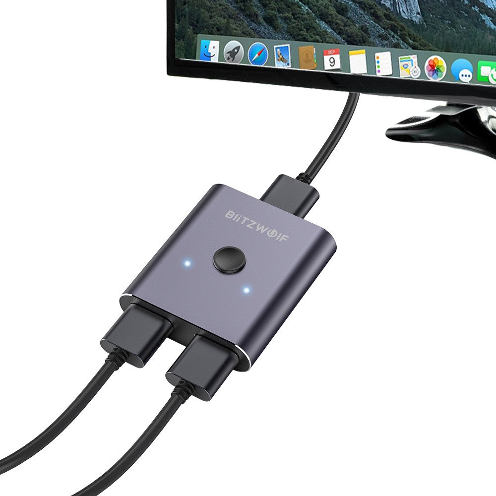 Przełącznik / Switch HDMI 2x1 BlitzWolf BW-HDC2, 4K (czarny)