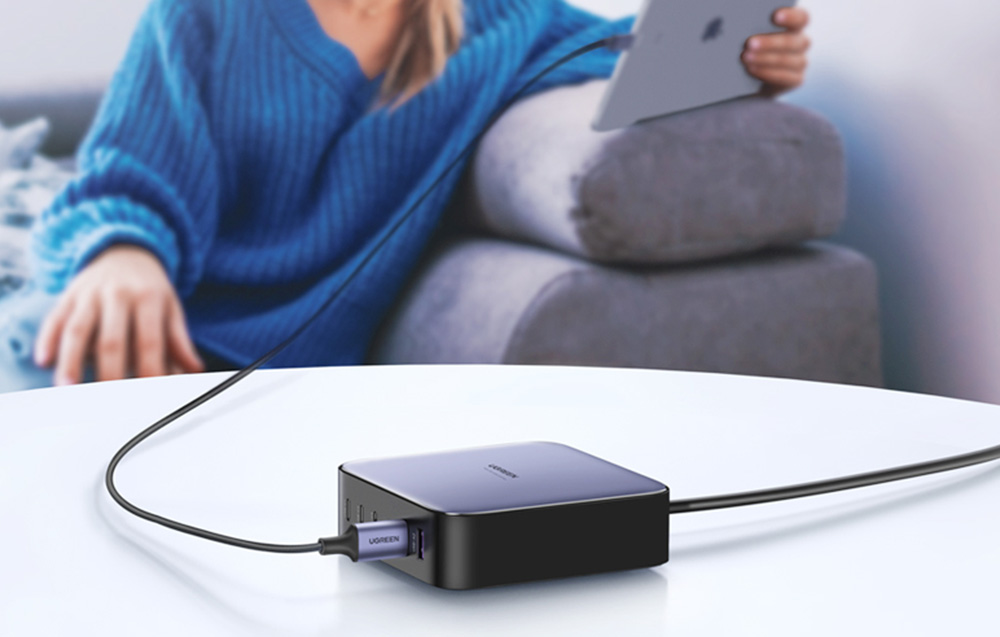 Ugreen chargeur mural GaN USB C / USB multiprise AC noir (CD270) -  grossiste d'accessoires GSM Hurtel