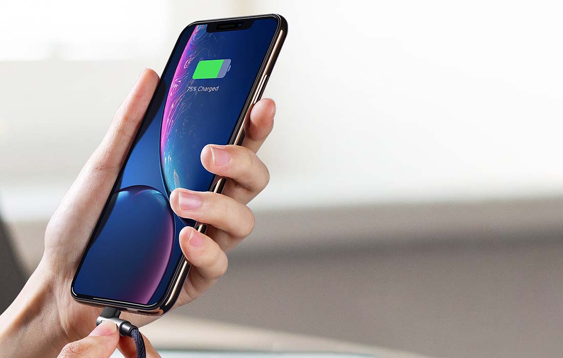 Ugreen kątowy kabel przewód USB - Lightning MFI 1m 2,4A