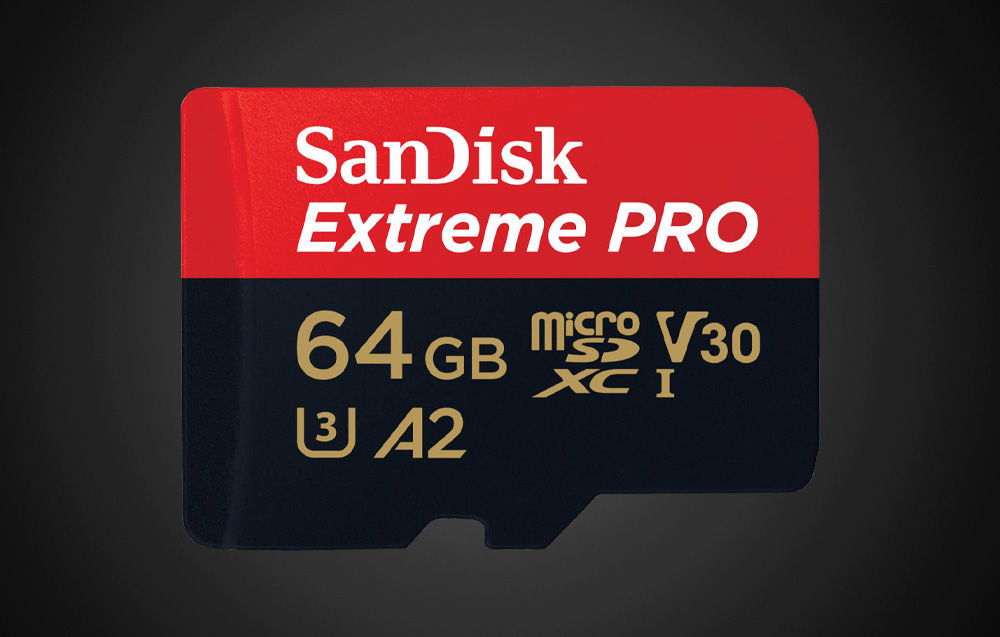 64GB Micro SDXC Extreme Pro A2 Sandisk Memory Card (SDSQXCU-064G-GN6MA)