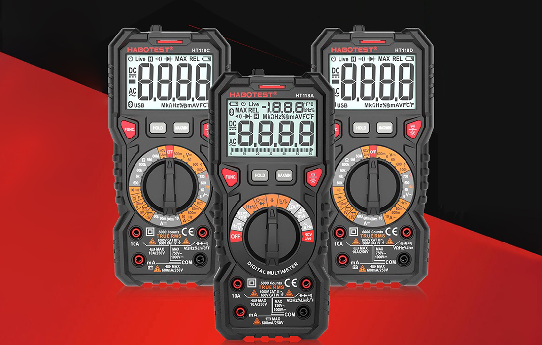 HT118C True RMS Digital Meter Measurement , 750V Digital Ohm Meter