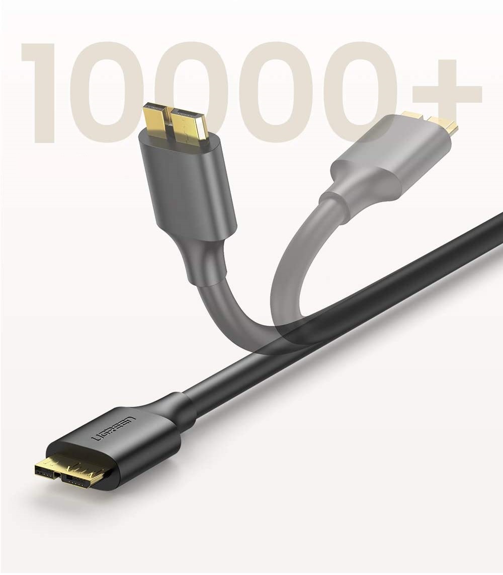 Złącza kabla Ugreen USB-A 3.0 - Micro USB-B SuperSpeed