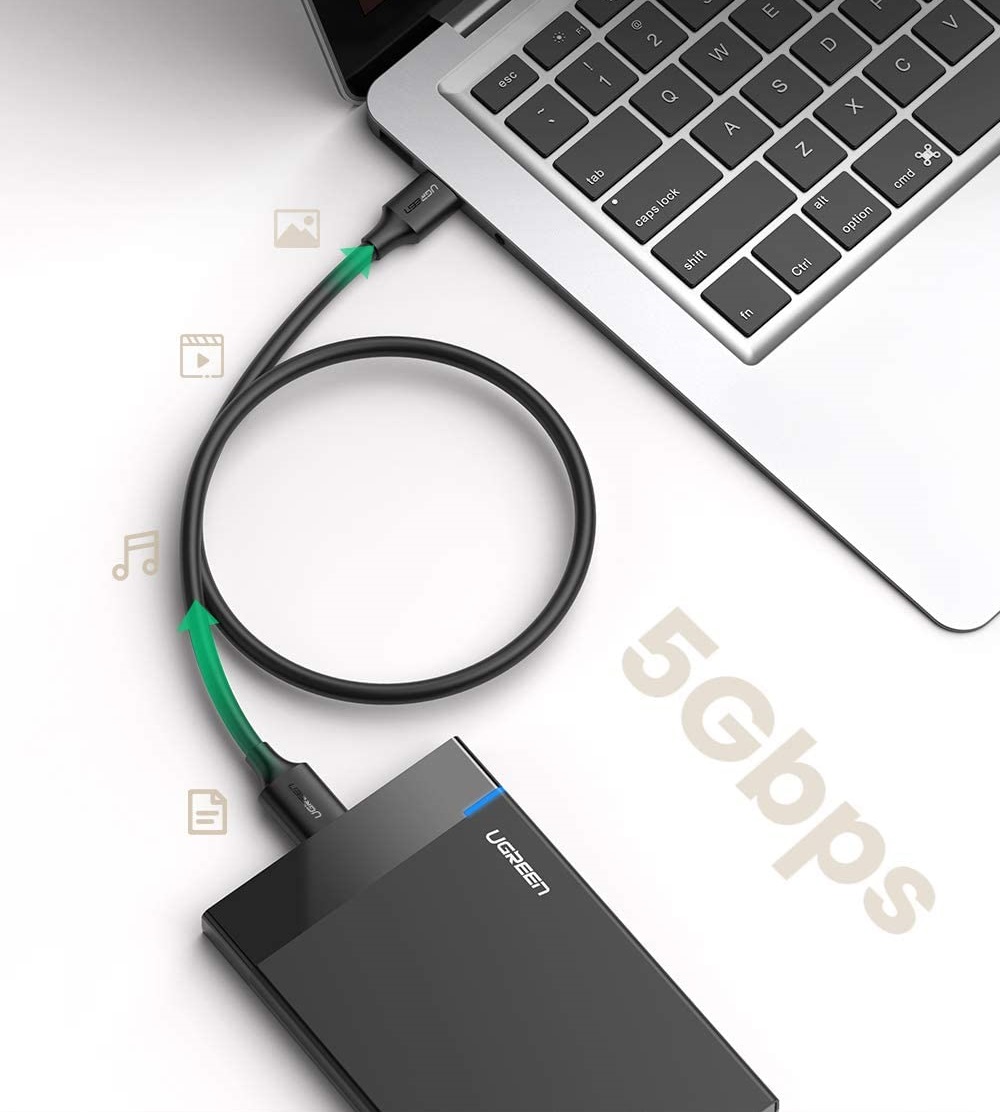 Kabel Ugreen USB-A 3.0 - Micro USB-B SuperSpeed