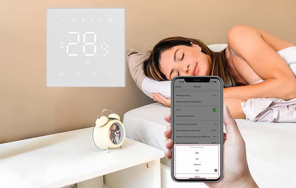 Thermostat Meross Smart Wi-Fi MTS200BHK pour chaudière 