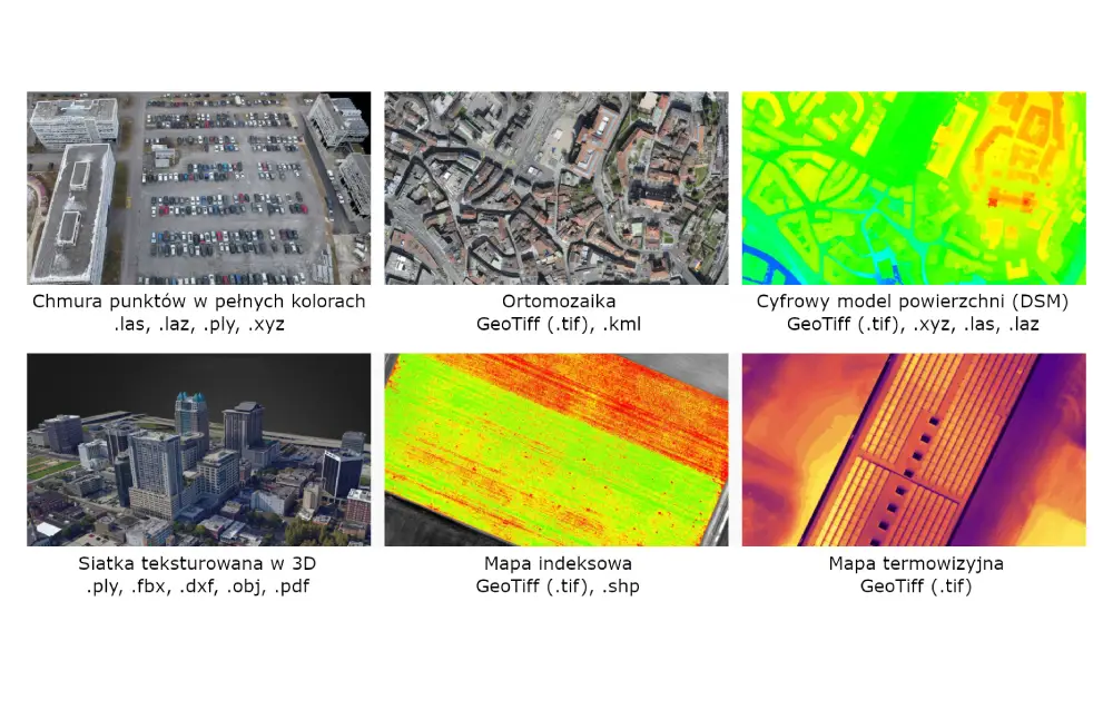 Pix4Dmapper - generowanie danych wyjściowych