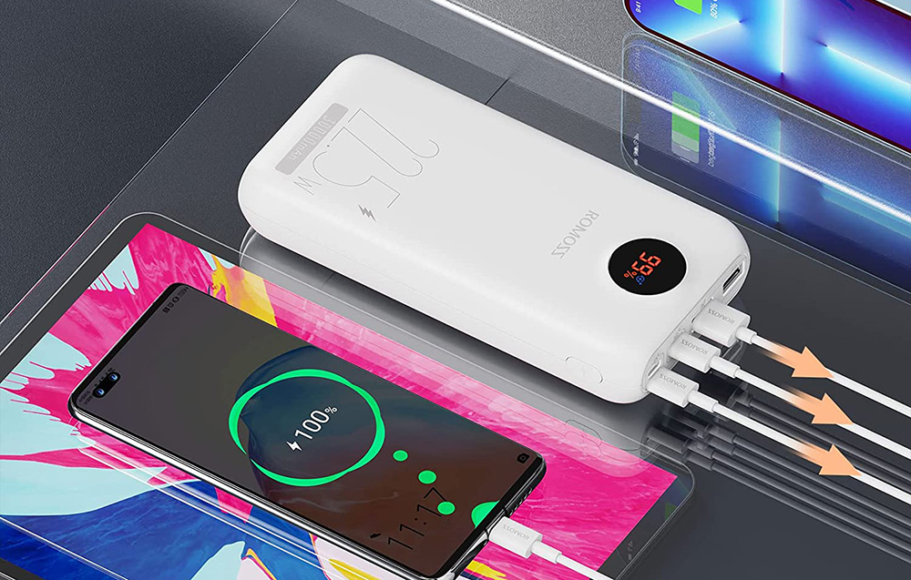 Powerbank Romoss PSW30PF 30000mAh, 22.5W (white) - MegaDron