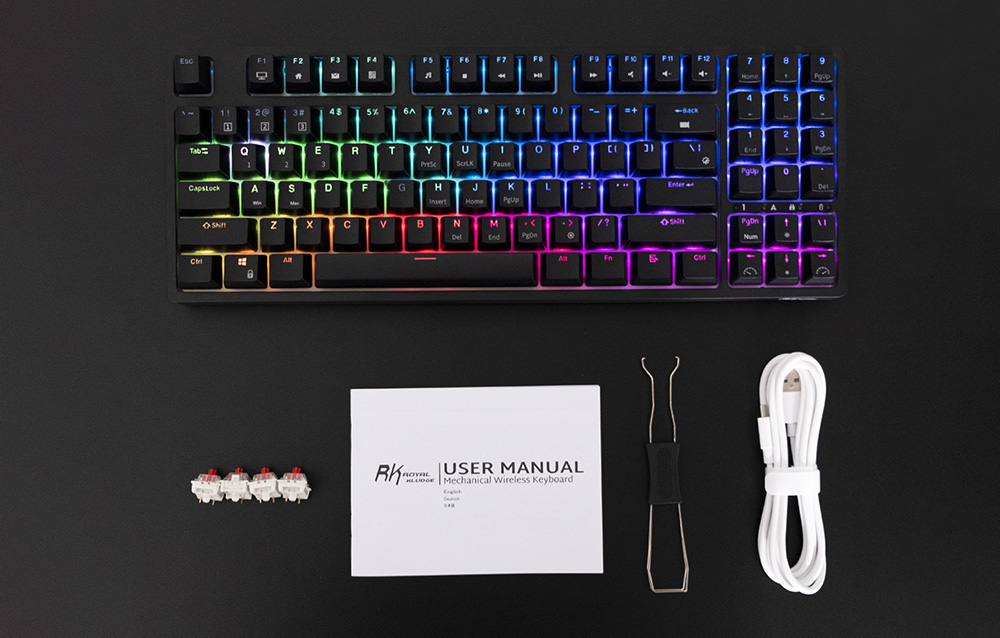 Mechanical keyboard Royal Kludge RK92 RGB, Brown switch (black) | Patro.cz