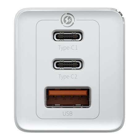 Baseus GaN Pro Quick Travel Charger C+C+A 65W EU White