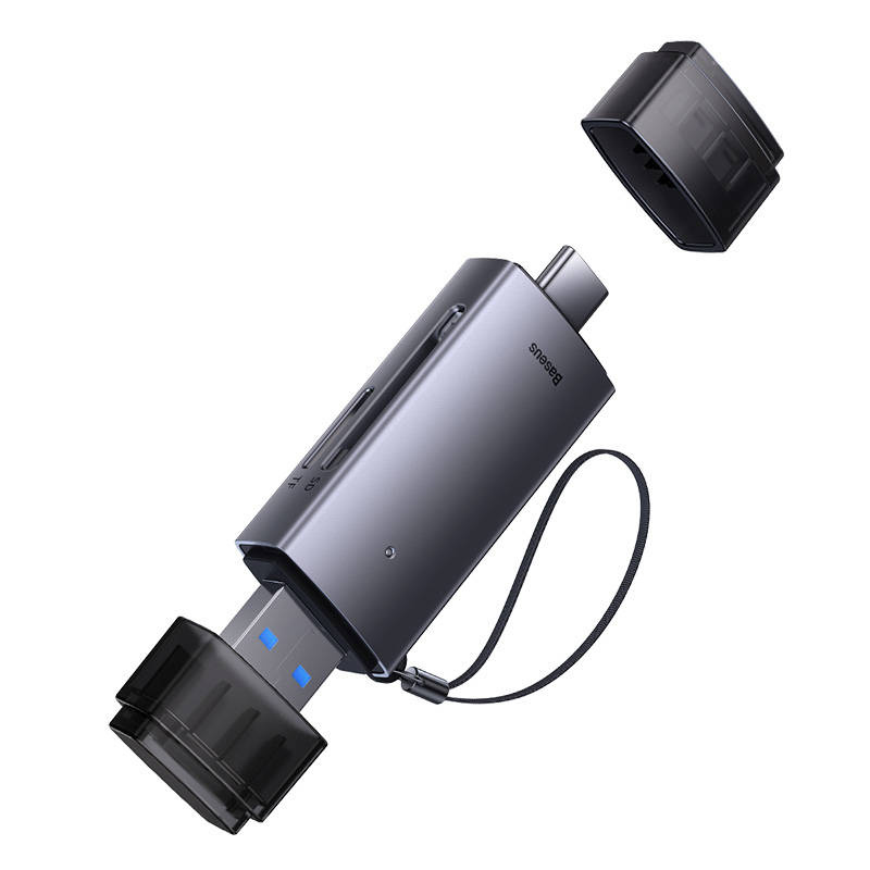 Czytnik kart pamięci BASEUS Lite Series SD/TF USB-A+USB-C (szary) 3