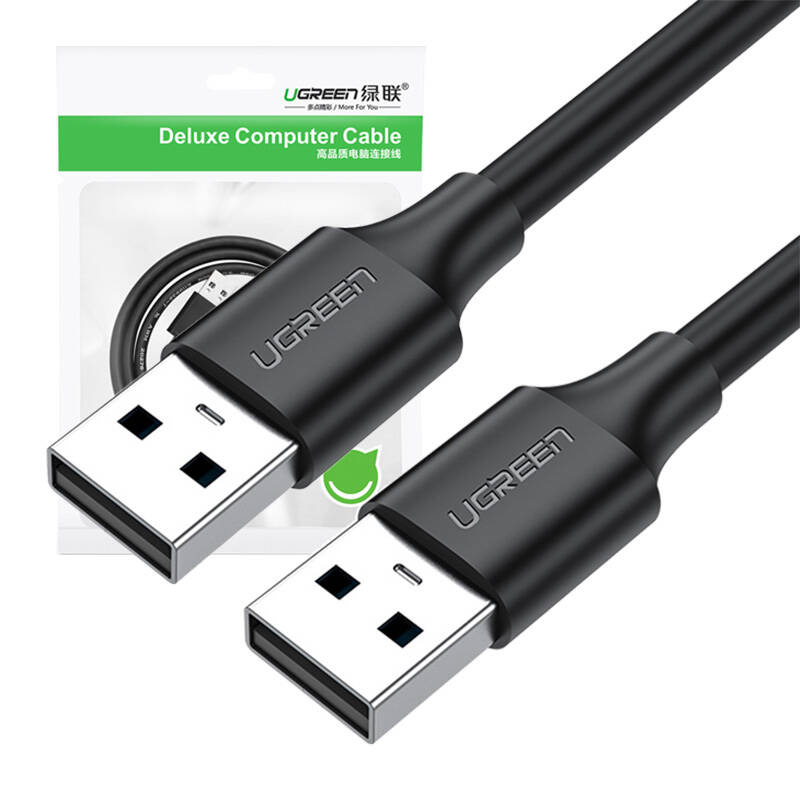 Kabel UGREEN US102 USB-A-USB-A 0,5m (czarny) 2