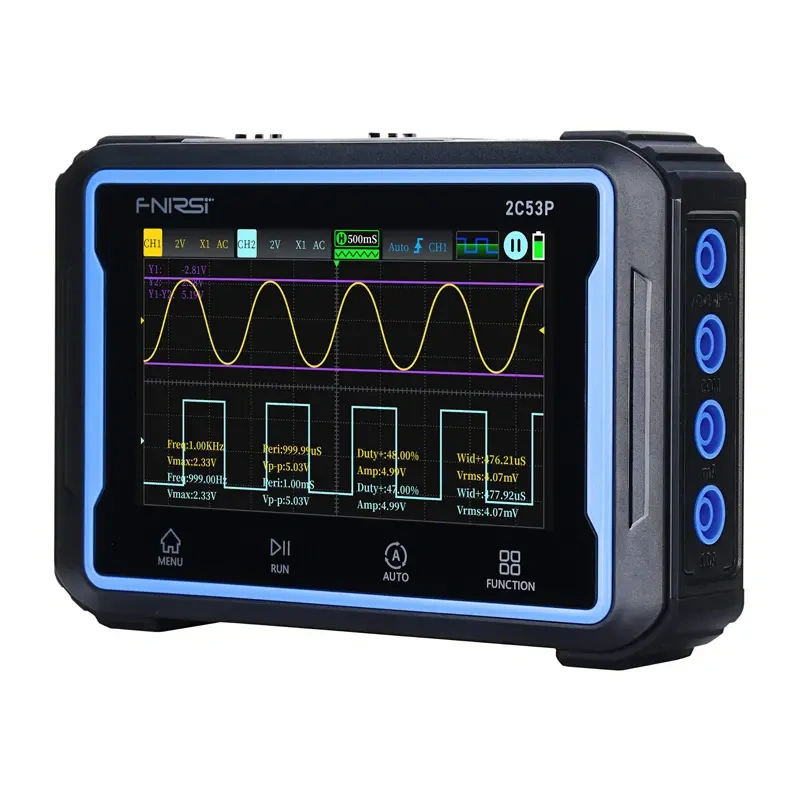 FNIRSI 2C53P 3in1 portable tablet oscilloscope 4,3" 5