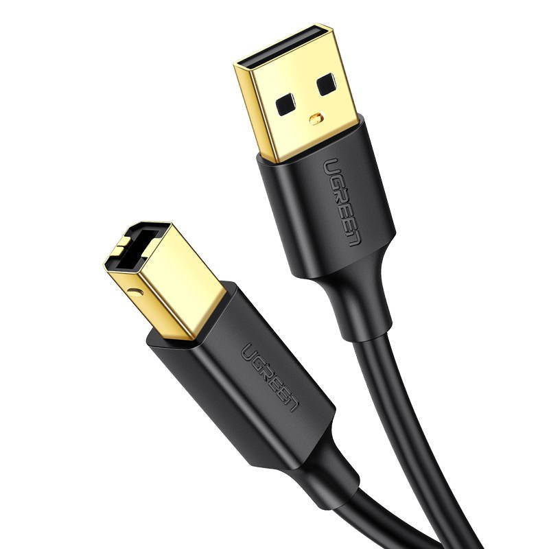 Kabel UGREEN US135 USB-A-USB-B 1.5m (czarny)