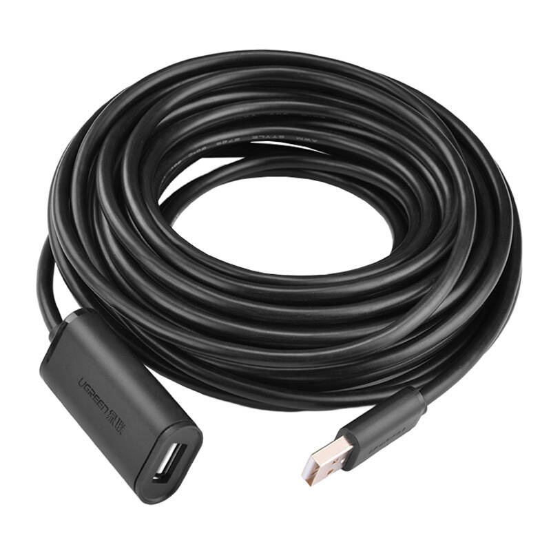 Kabel UGREEN US121 USB-A-USB-A 5m aktywny (czarny) 5