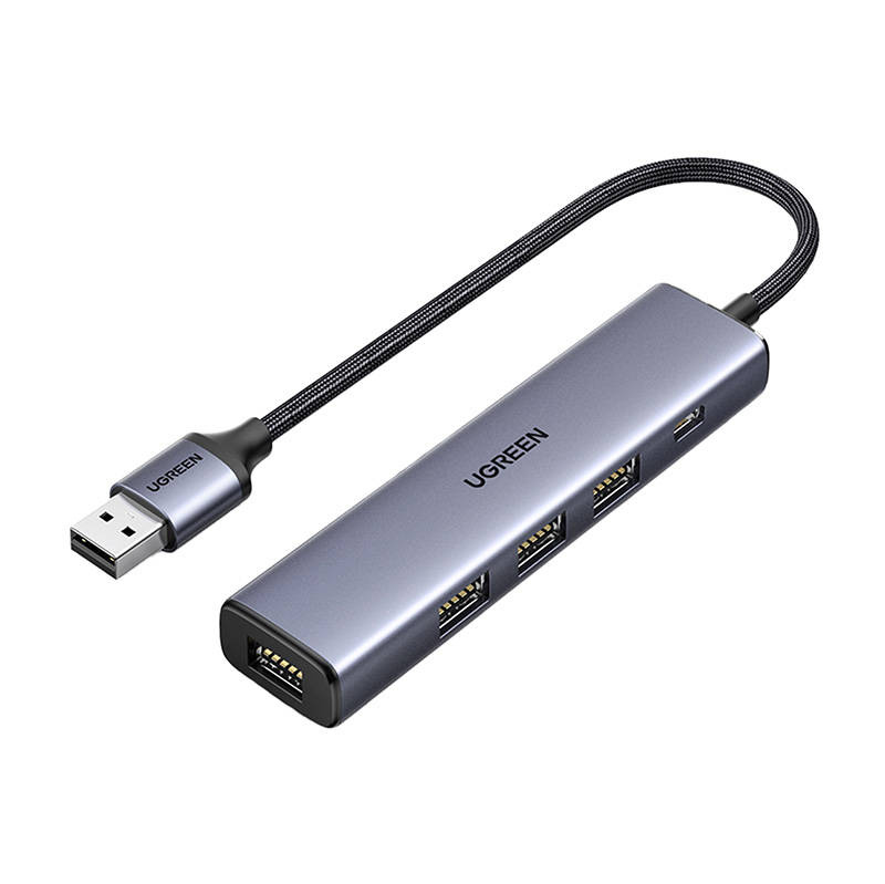 Hub USB UGREEN CM473 5-portowy (szary)