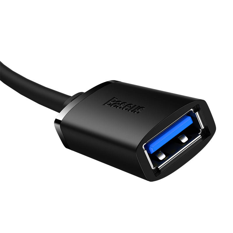 Kabel BASEUS AirJoy USB-A-USB-A przedłużacz 2m (czarny) 4