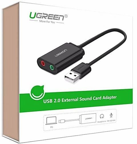 Karta dźwiękowa USB UGREEN US205 15cm (czarna) 4