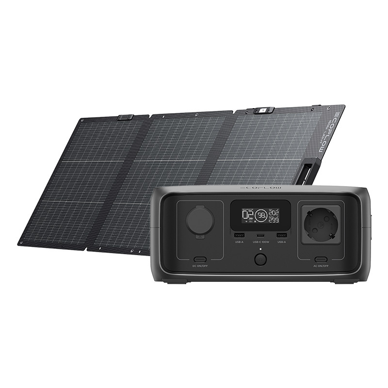 Zestaw: Stacja zasilania EcoFlow River 3 UPS + panel fotowoltaiczny 160W