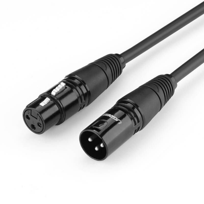 Kabel UGREEN XLR żeński-XLR męski 2m (czarny)