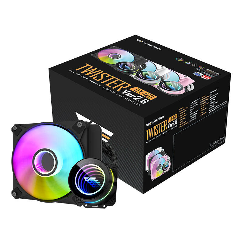 Chłodzenie wodne AIO DARKFLASH DX120 V2.6 120mm (czarne) 3