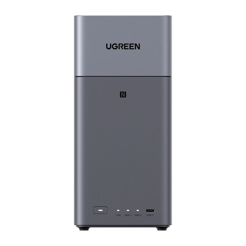 Ugreen DH2300 NAS File Server, 2-Disk, A72+A53, 4GB DDR4, 1GbE, 4K + HDMI Cable 2