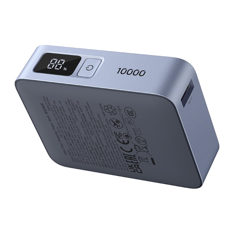 Ugreen PB584 10000mAh Power Bank, USB + USB-C, 33W, Built-in Cable (Gray) 3