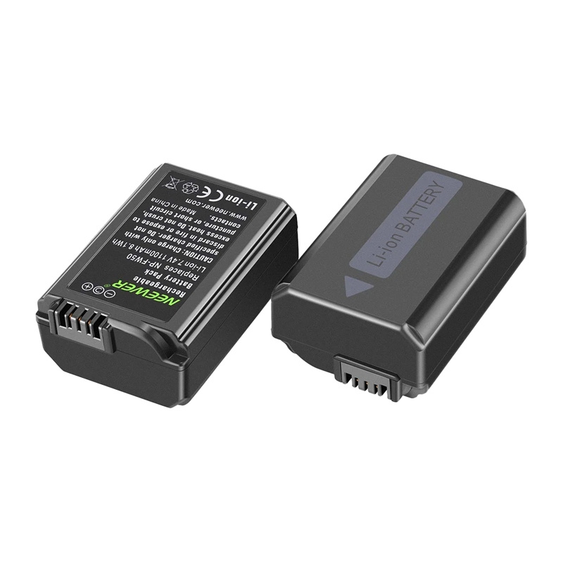 2-Pack Replacement Sony Battery and Charger Set NEEWER NP-FW50 3