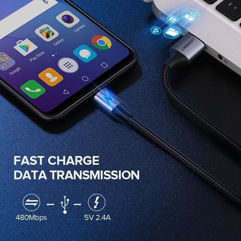 Kabel UGREEN US290 USB-A-micro USB 1.5m (czarny) 3