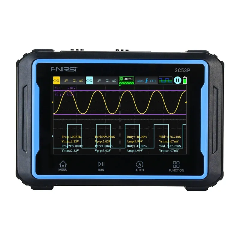 FNIRSI 2C53P 3in1 portable tablet oscilloscope 4,3" 4