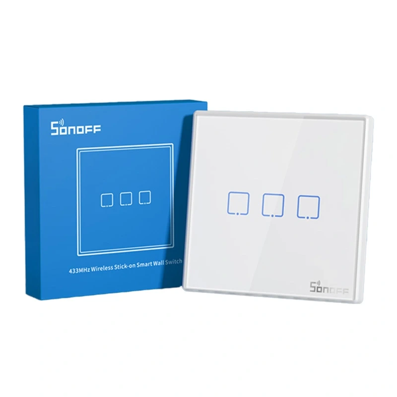 Włącznik światła SONOFF T2EU3C-RF RF 433MHz 3-kanałowy 3