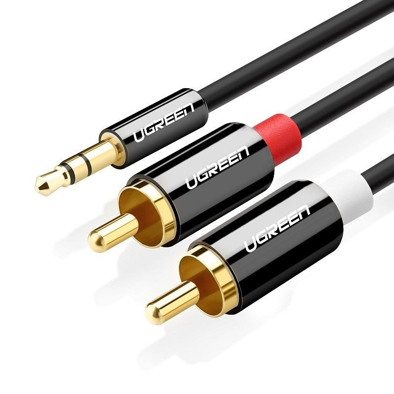 Kabel UGREEN AV116 jack 3.5mm-2x RCA 3m (czarny)