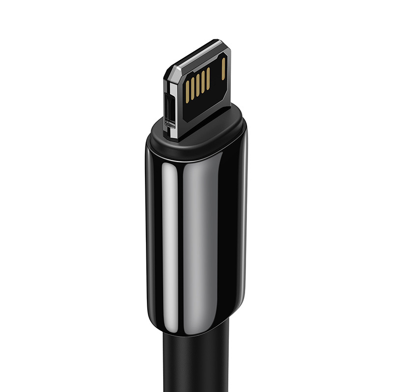 Kabel USB do Lightning Baseus Tungsten Gold, 2.4A, 2m (czarny)