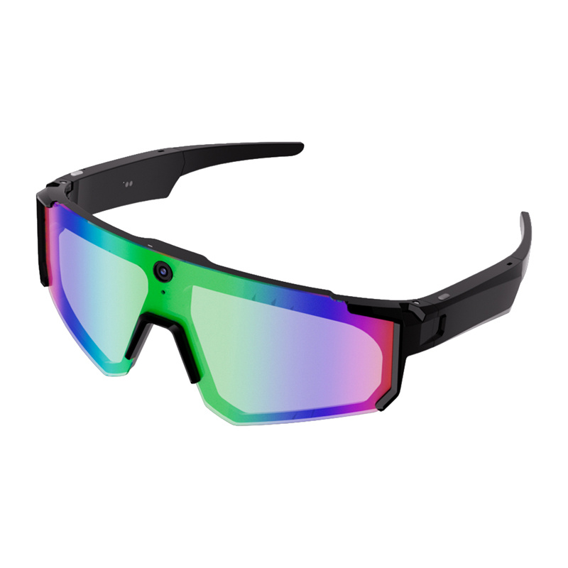 Colmi V06 AI Black Sports Sunglasses (with Blue Lenses) 2