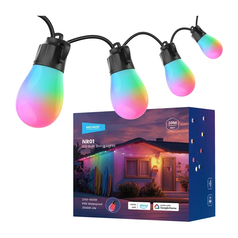 Outdoor string light NEEWER RGB warm white 2