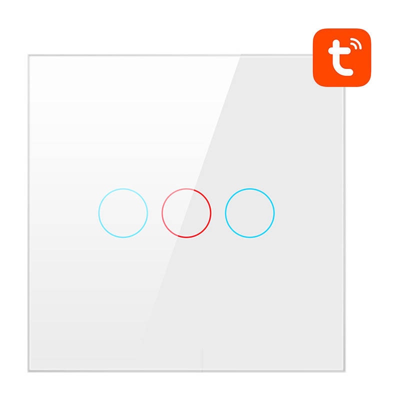 Włącznik światła AVATTO TS02-EU-W3 Wi-Fi 3-kanałowy (biały) 2