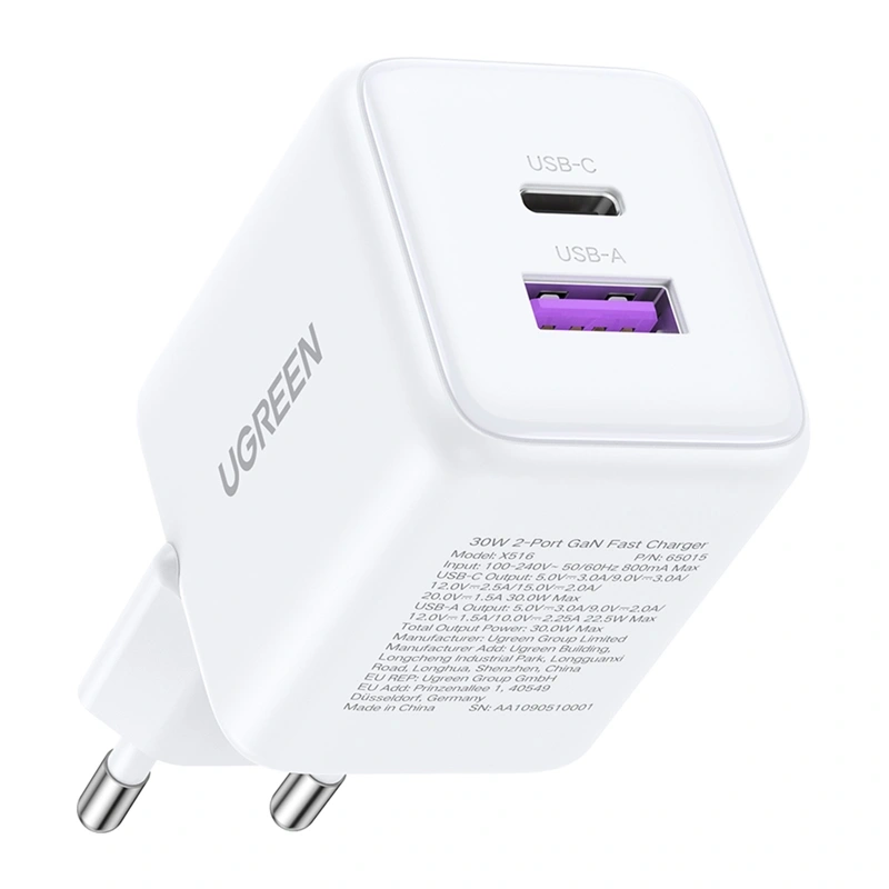 X516 30W USB USB-C GaN Charger White 2