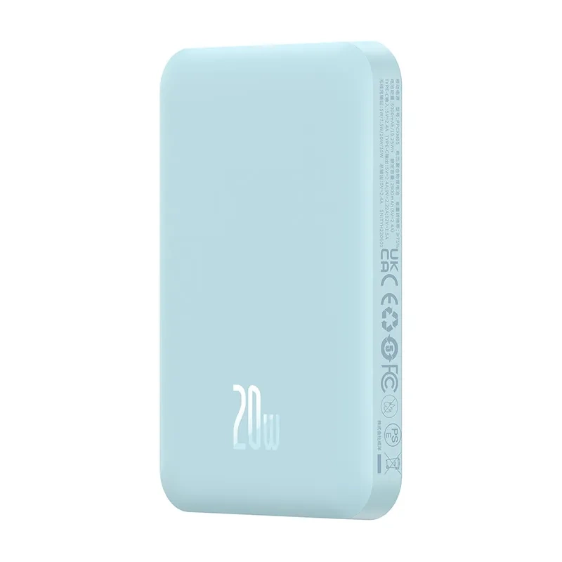 Powerbank BASEUS Magnetic Mini 5000mAh 20W USB-C (niebieski) 3