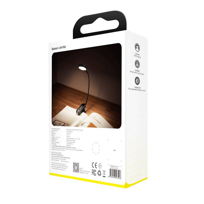 Lampka biurkowa BASEUS Comfort Reading z klipsem (szara) 5