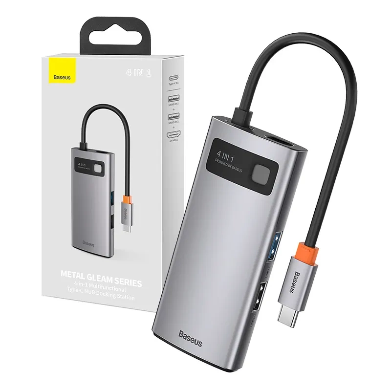 Hub USB-C BASEUS Metal Gleam Series 4-portowy