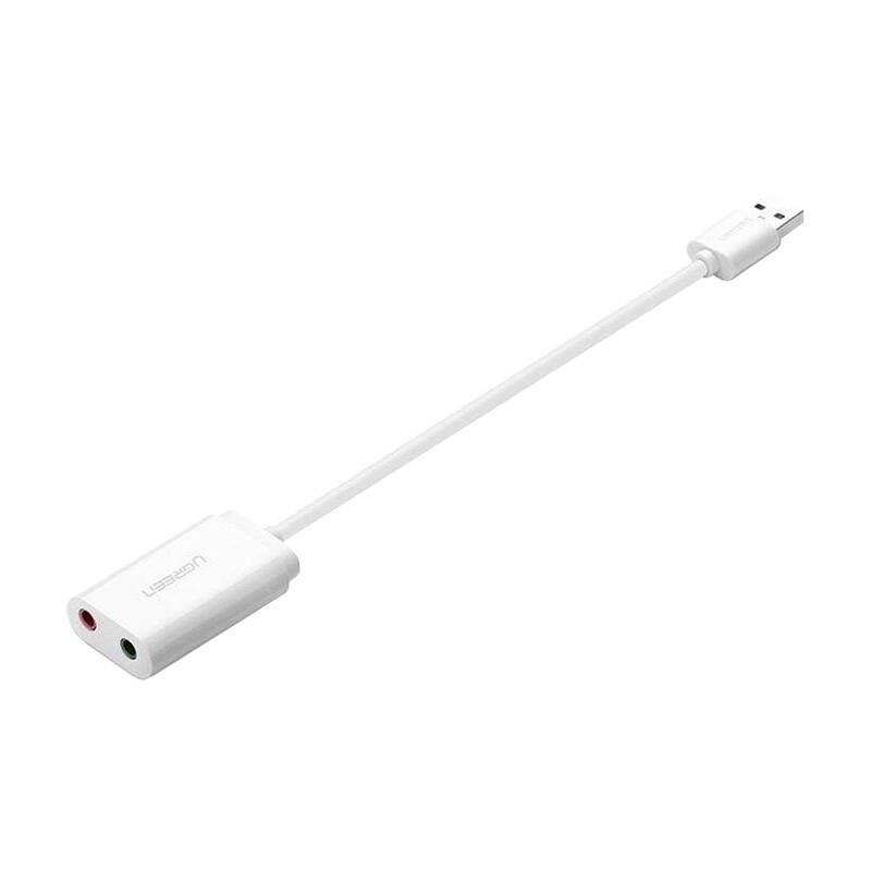Karta dźwiękowa USB UGREEN US205 15cm (biała) 2