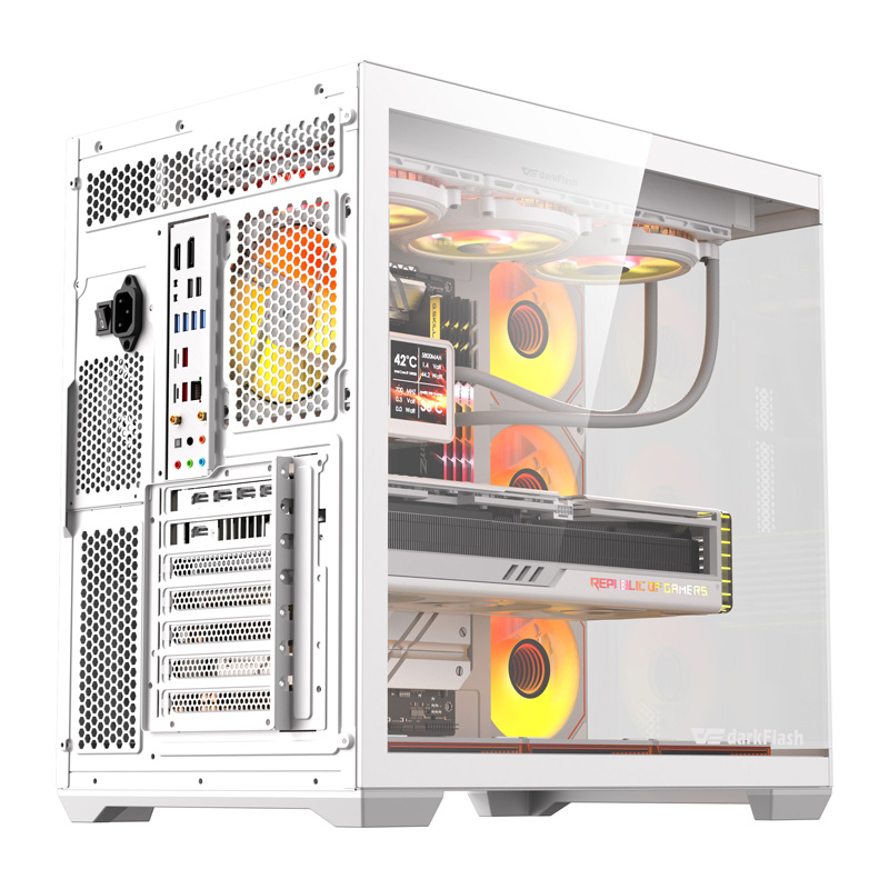 DarkFlash Computer Case C280 White (+7 Fans) 3