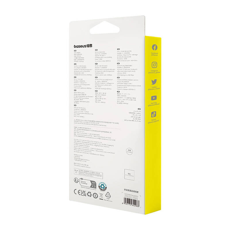 Kabel szybko ładujący Baseus USB do USB-C Habitat Series 100W, 1m (różowy)