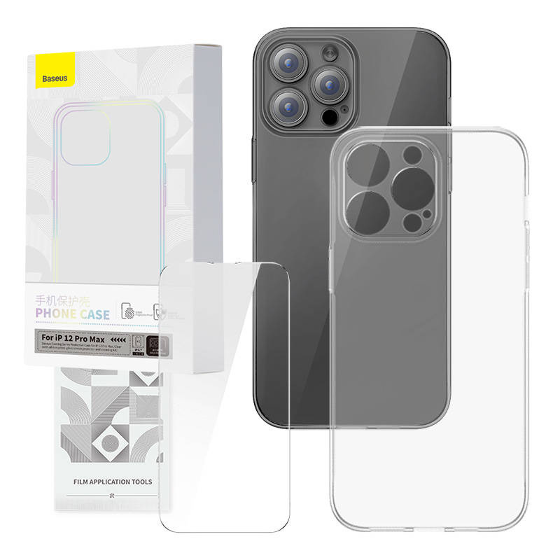 Zestaw ochronny BASEUS Corning do iPhone 12 Pro Max (przezroczysty)